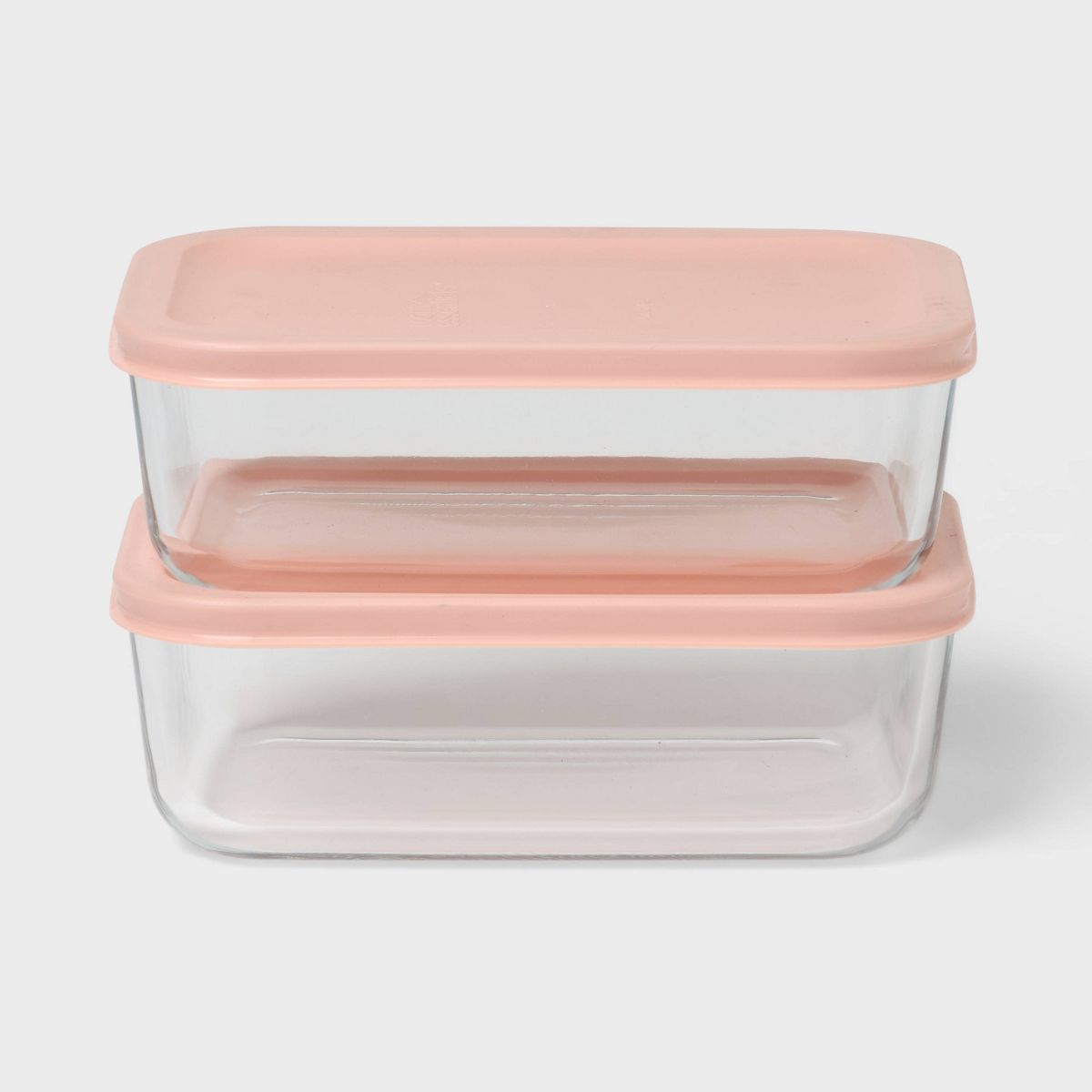 4pc (set of 2) 4c Rectangular Glass Food Storage Container Set Blue - Room Essentials™
