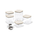 Caraway Home 13pc Glass Airtight Container Set Cream