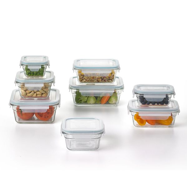 Glasslock 24 Piece Oven Microwave Safe Glass Food Storage Containers Set w/ Lids