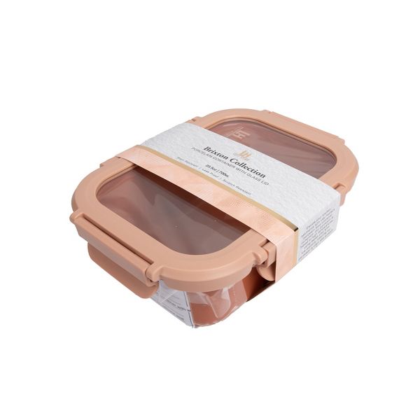 Lexi Home 15 oz. Brixton Oven Safe Porcelain Food Storage Container with Glass Lid in Sage Green