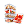 NutriChef GlassLock 10-Piece Food Storage Container Set - Airtight, Stackable, BPA-free with Vent Lids and Air Hole