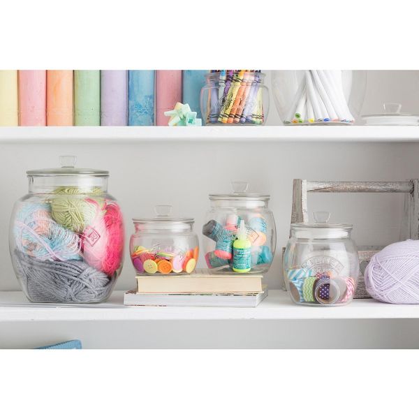 Kilner Universal Glass Storage Jar with Wooden Lid and Silicone Seal, 28.7 Ounce
