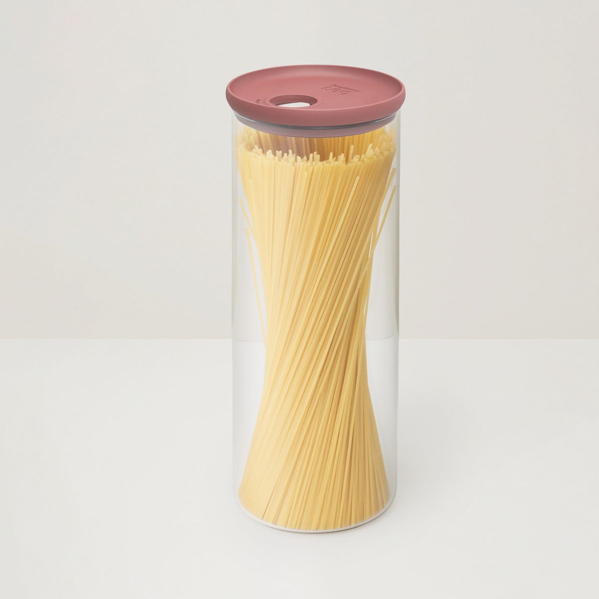 BergHOFF Leo 2Qt. Glass Pasta Container, Pink