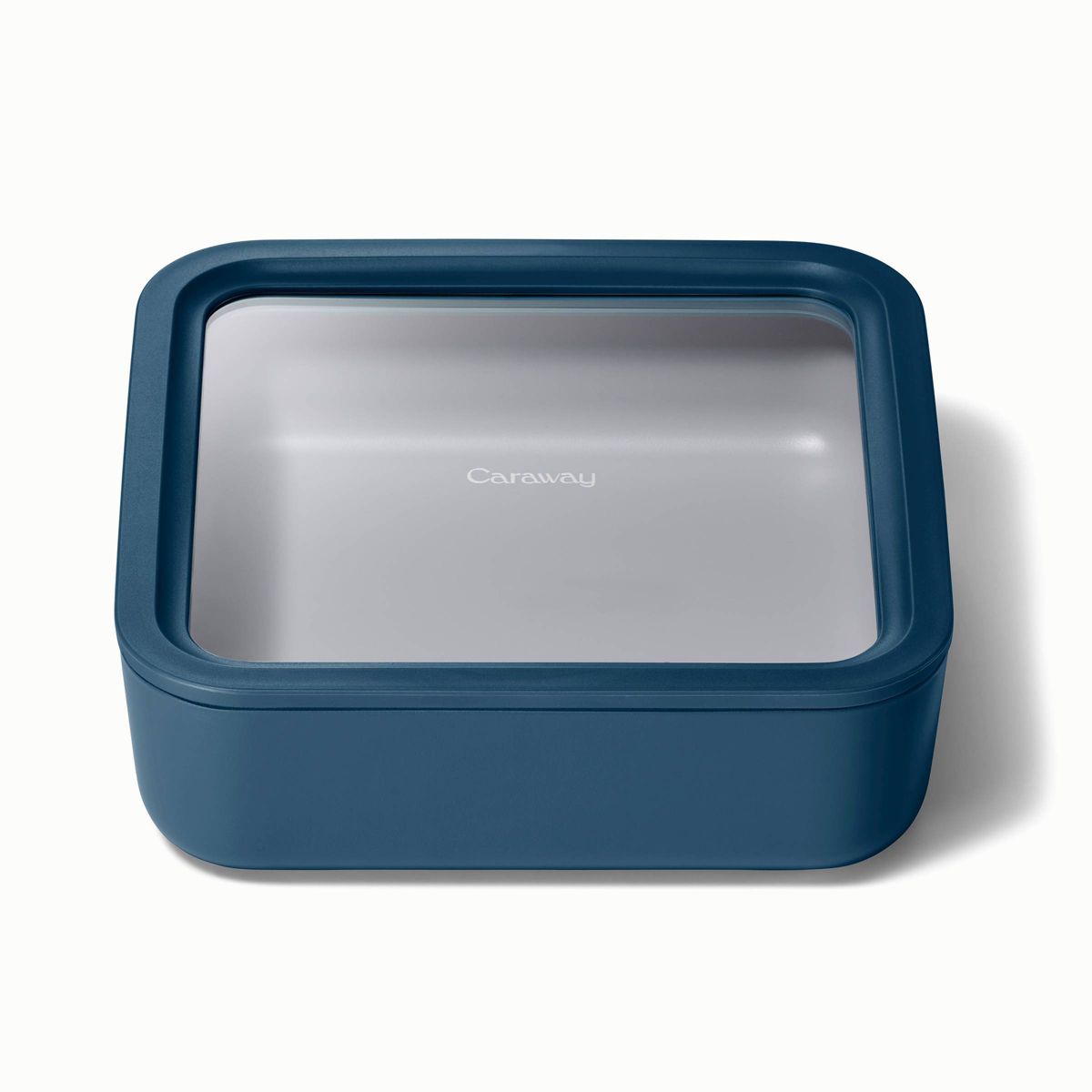 Caraway Home Large Ceramic Coated Glass Container Gray