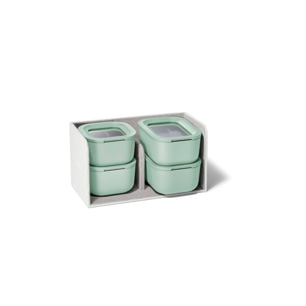 Caraway Home 9pc Mini Food Storage Set Cream