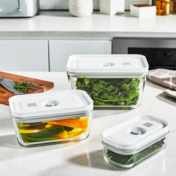 ZWILLING Fresh & Save 2-pc Glass Airtight Food Storage Container, Meal Prep Container - Large