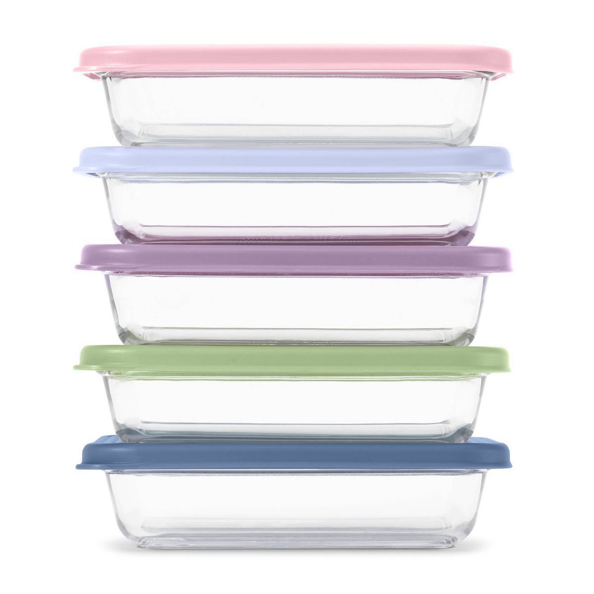 Ello Everyday 10pc 3c Glass Meal prep Food Storage Container Set Coastal Postcard
