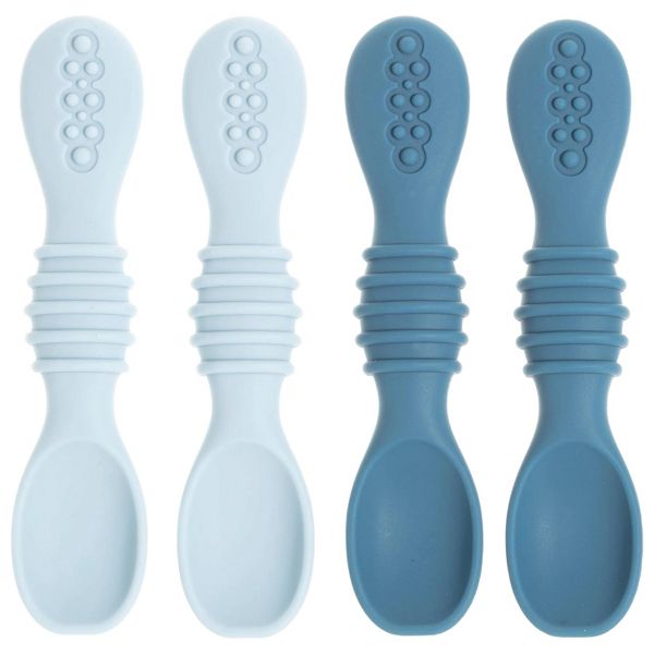 12pc Glass Baby Food Storage Jars, 4 Silicone Baby Spoons & 2 Silicone Bibs, Baby Mealtime Essentials – BPA-Free, Leakproof, and Dishwasher Safe