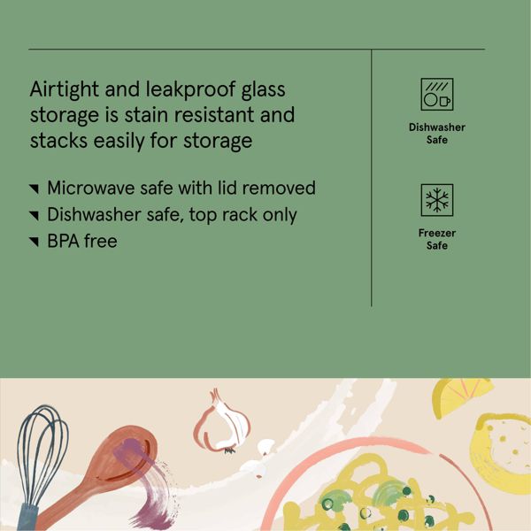 4.33 Cup Glass Food Storage Container Clear - Figmint™: Microwave, Freezer & Dishwasher Safe, Includes Lid