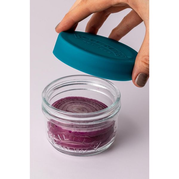 Kilner Storage Snack & Store Jars with Push Top Silicone Lids, Set of 2