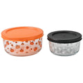 Cook With Color 4pc (Set of 2) Halloween Glass Food Storage Container Set