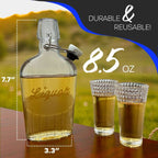 8.5 oz Swing Top Glass Flask (Set of 8)