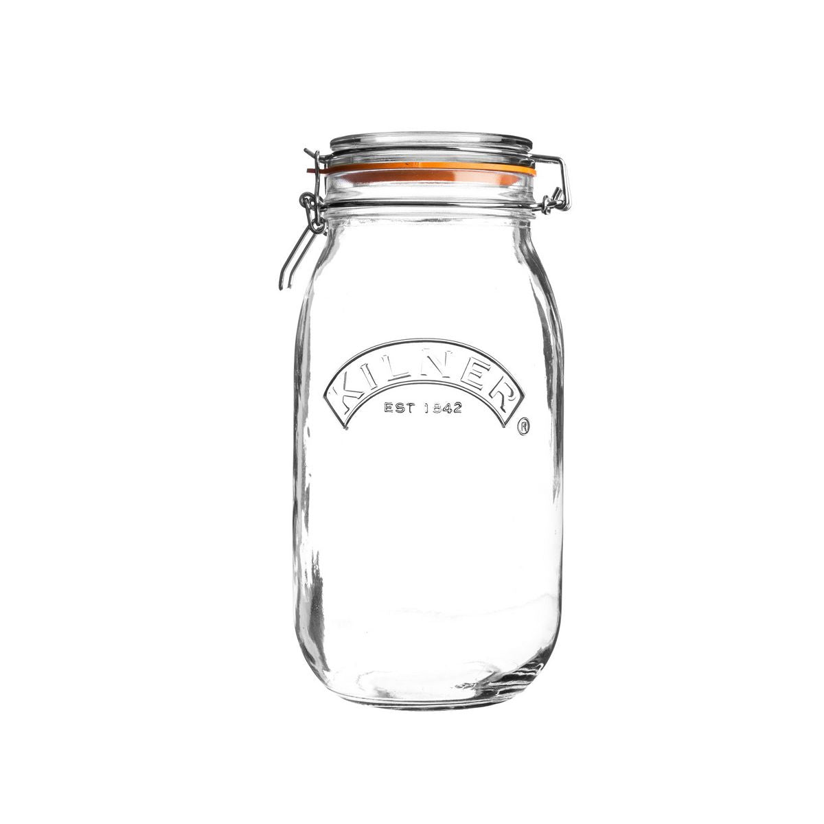 Kilner Round Clip Top Jar for Canning and Food Storage, 102 Ounce