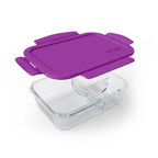 Bentgo 41oz Glass Leak-proof Lunch Box with Plastic Lid - Gray: Food Storage, Stain & Odor-Resistant, Dishwasher Safe