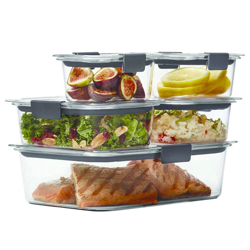 Rubbermaid 10pc Brilliance Leak Proof Food Storage Containers with Airtight Microwave & Freezer Safe