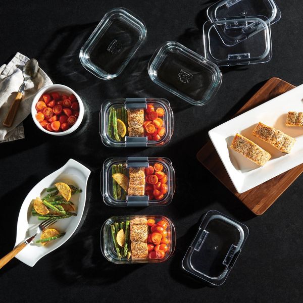 Rubbermaid 3.2 Cup/757ml Medium Brilliance Glass Clear: Glass Food Storage Container, Microwave & Oven Safe, Dishwasher Safe
