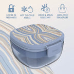 Bentgo 7.6c Glass All-in-One Salad Container Mod Curves Desert Rose