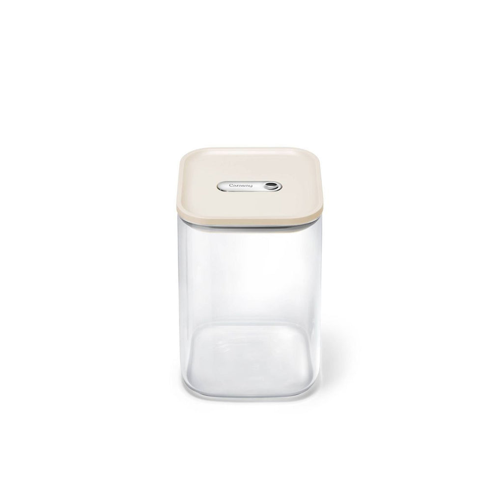 Caraway Home Large Glass Airtight Container Cream