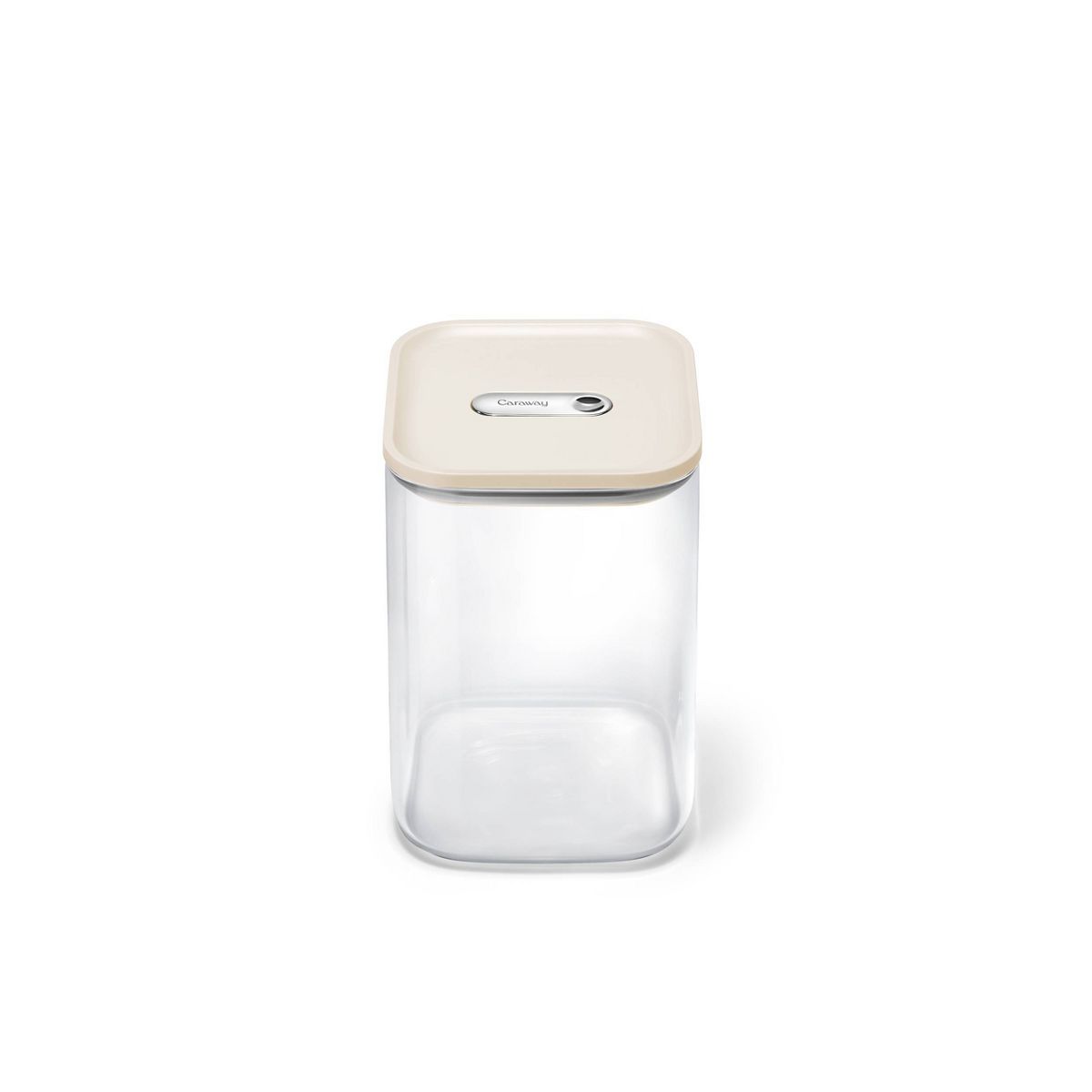 Caraway Home Large Glass Airtight Container Cream