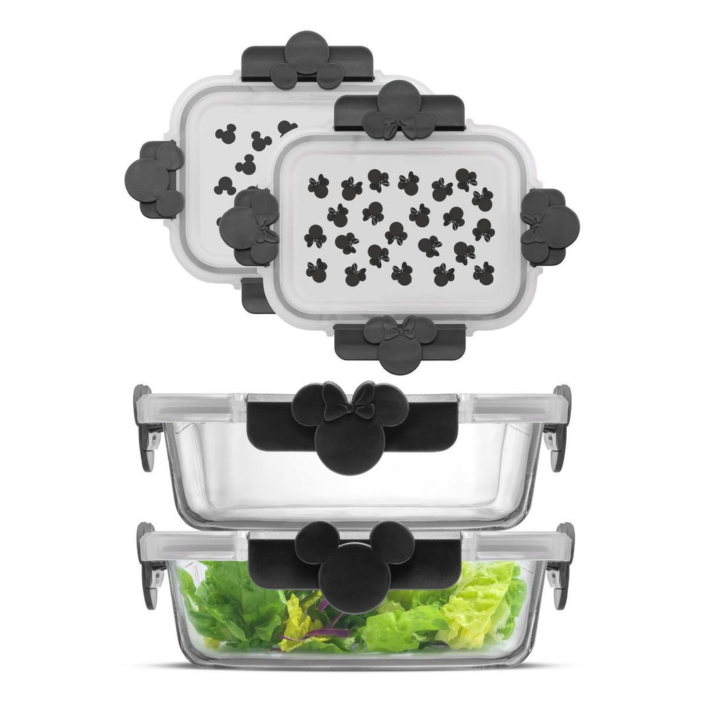 Mickey & Minnie Food Storage Black, set of 2