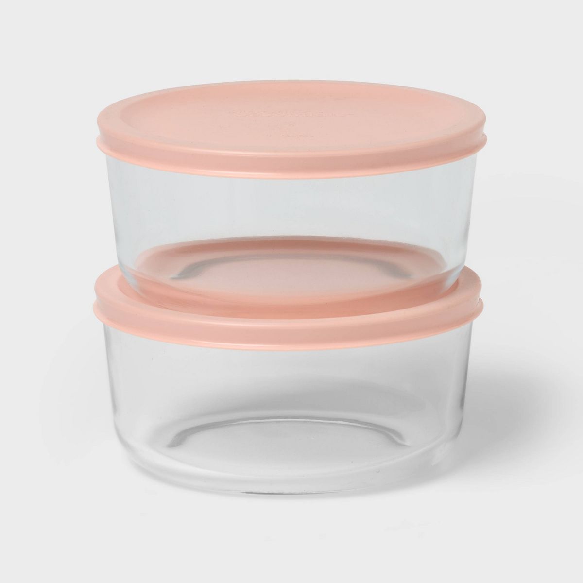 4pc (set of 2) 4c Round Glass Food Storage Container Set Blue - Room Essentials™