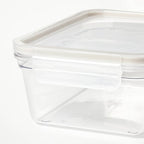 4pc (set of 2) 5.5 Cup Tritan Plastic Rectangle Food Storage Container Set Clear - Figmint™: Stackable Design