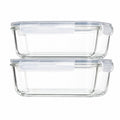 Home Collection 2-Pack 63oz Large Glass Storage Containers with Airtight Lids