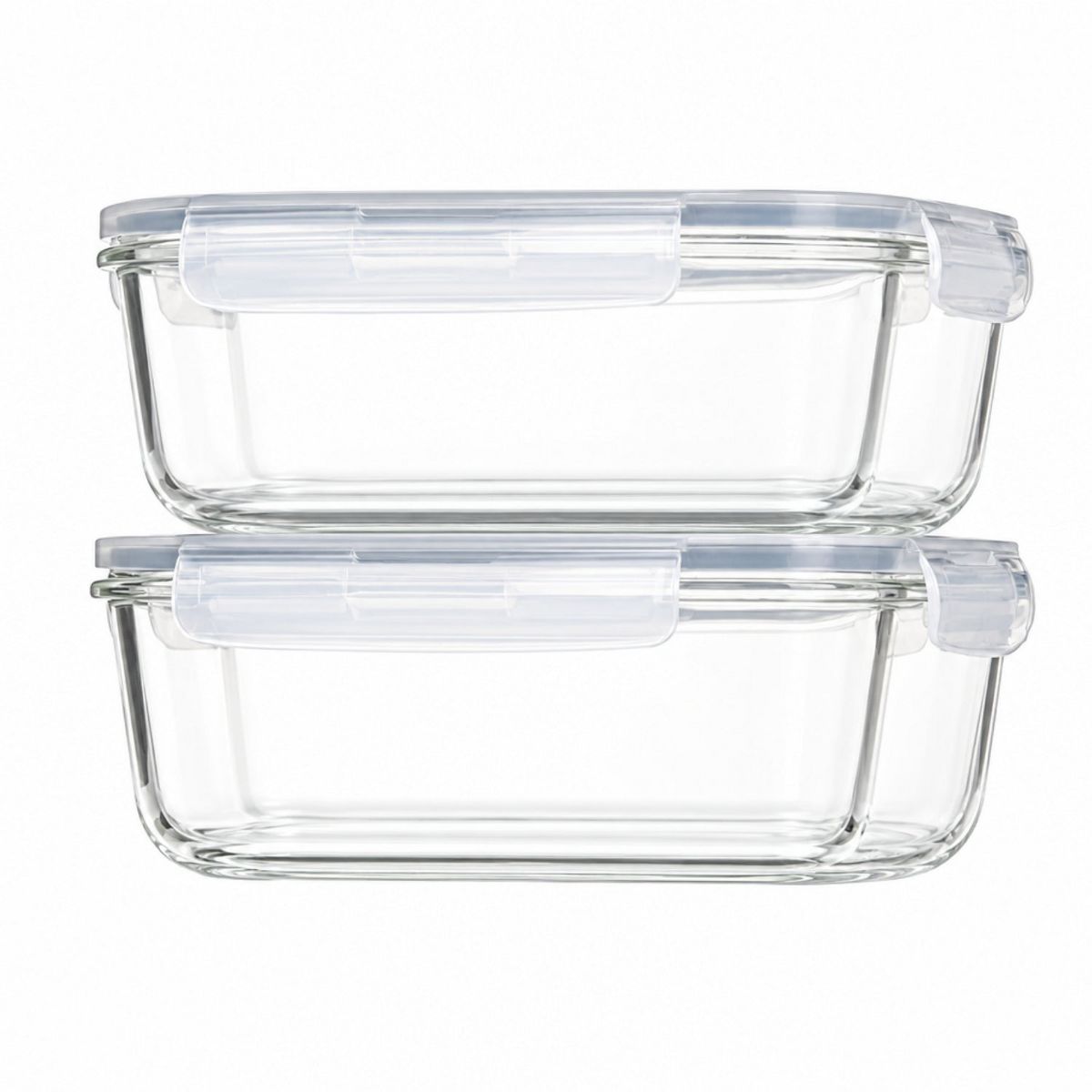 Home Collection 2-Pack 63oz Large Glass Storage Containers with Airtight Lids